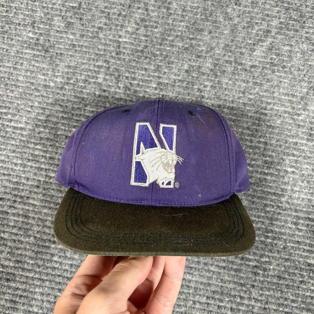 Vtg Sports Specialties Northwestern Wildcats Hat Mens OSFA Purple Fair Snapback